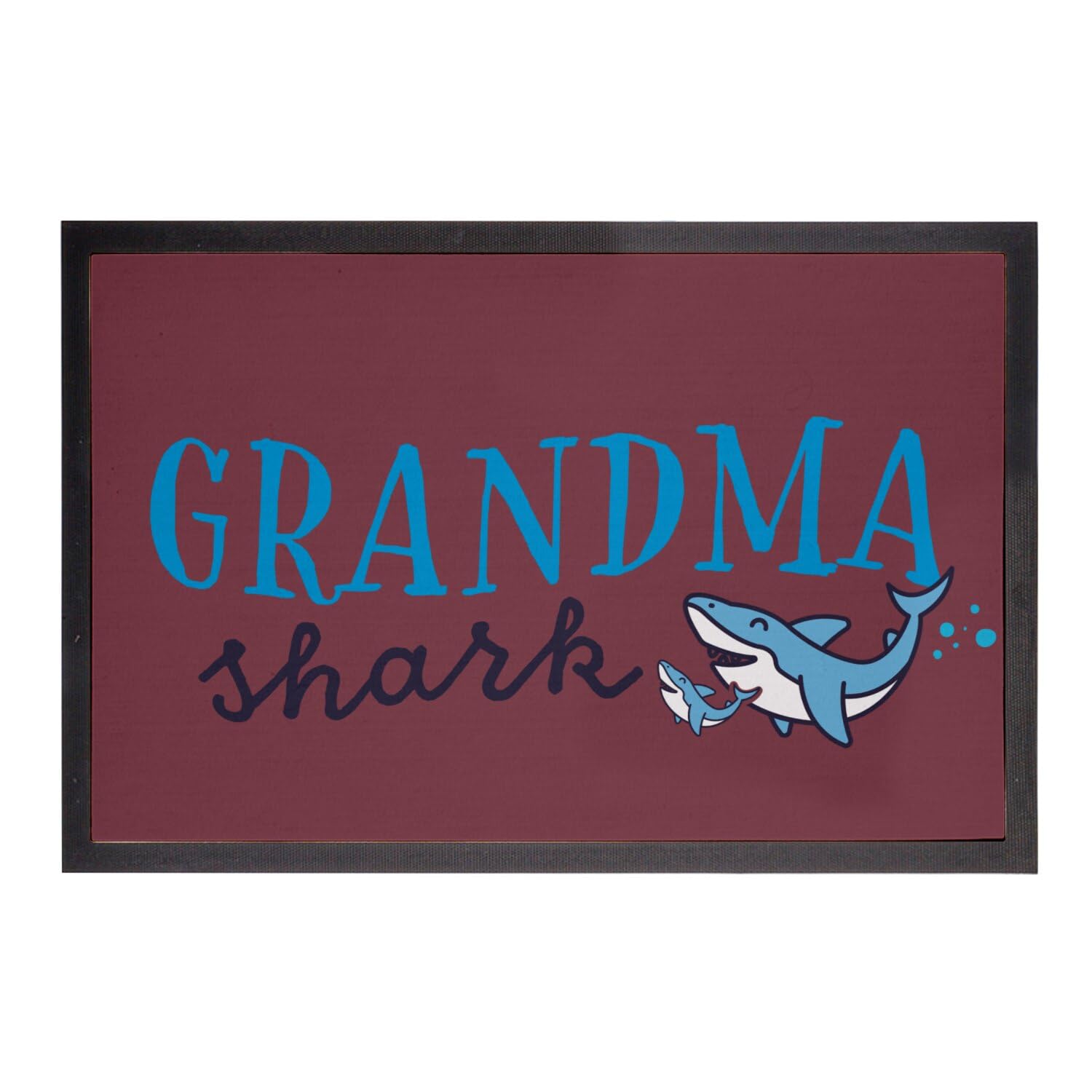 Paillasson rouge Grandma Shark Family 75x50cm