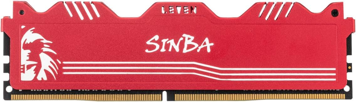 LEVEN SINBA 16GB (16GBx1) DDR4 3000MHz PC4-24000 288-Pin U-DIMM CL16 XMP2.0 Overclocking Gaming RAM Desktop Memory Module- RED (JROC4U3000172408R-16M)