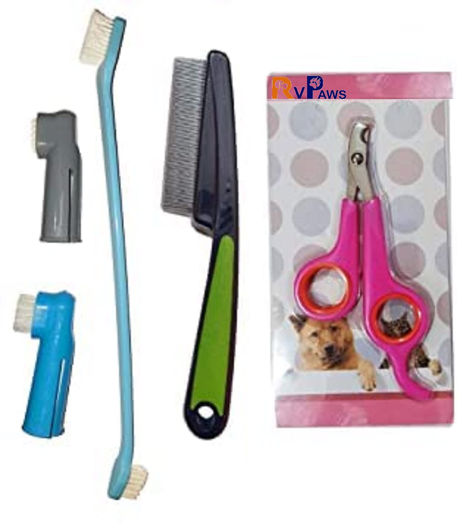 RvPaws Combo of Dog Flea Comb, Dog Scissor and Dog Thoothbrush grooming kit for Dogs (B09X72X7LC) Amazon Price History, Amazon Price Tracker