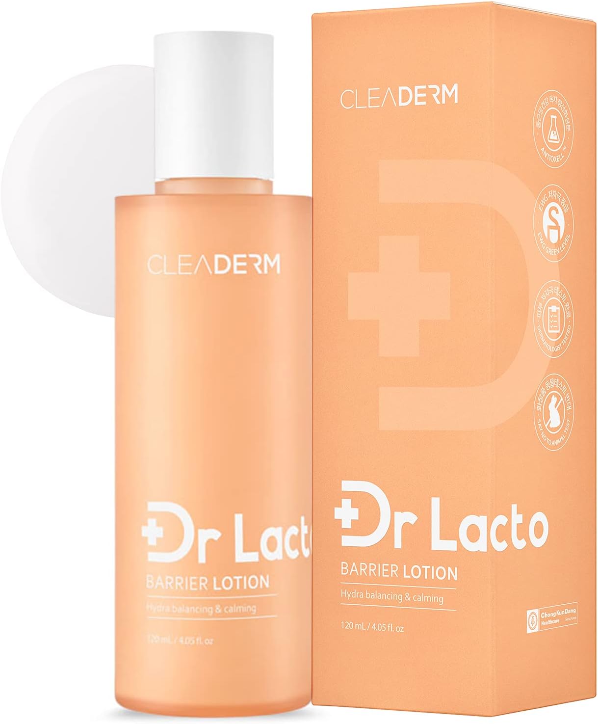 CLEADERM Moisturizing and Skin Softening Face Emulsion with Lactobacillus and Hyaluronic Acid, Lightweight Watery Formula for Sensitive & Dry Skin – Dr Lacto Barrier Lotion 120 ml (4.06 fl.oz.)