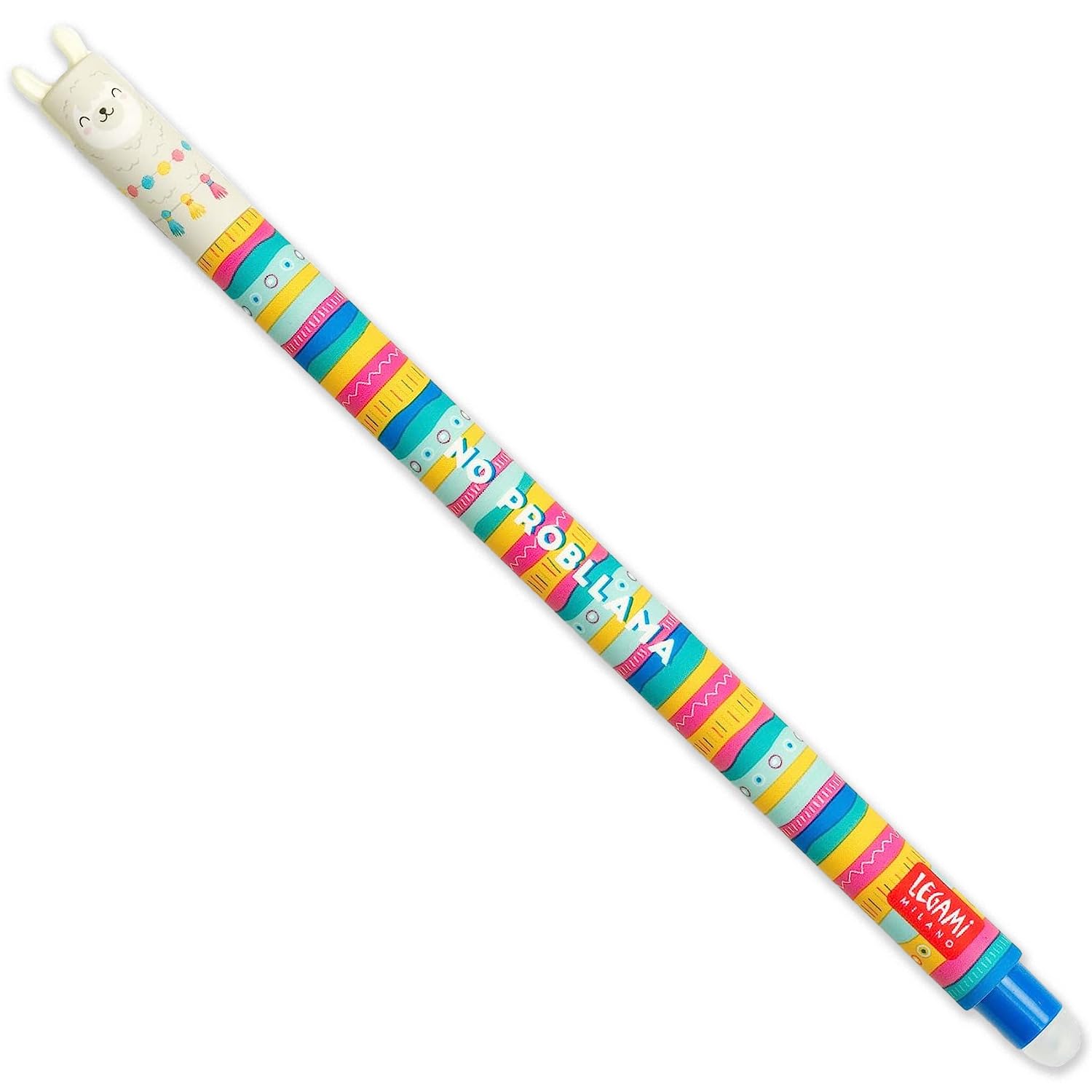 Legami Erasable Pen - Llama Design - Blue Plastic