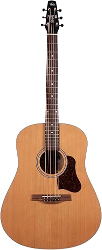 Seagull S6 Cedar - Guitarra acústica delgada original, diapasón de palisandro, semibrillante natural
