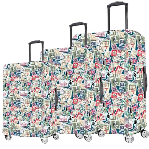 Image of Printed Travel Luggage Cover for Suitcase - Stretchable & Scratchproof Trolley Bag Protector (New 11 Urope Life)