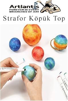 Strofor Köpük Top 2cm 3cm 4cm 5cm 6cm 8cm 10cm 24 Adet Yuvarlak Strafor Top Küre Okul Deney Köpük Toplar