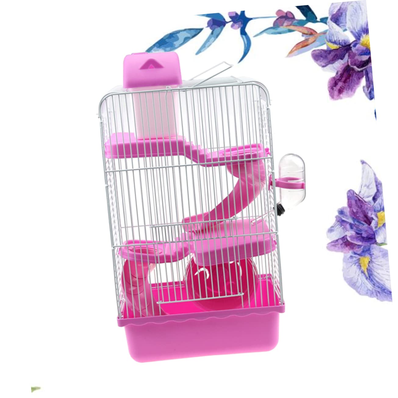 Happyyami Hamsterkäfig Aus Umweltfreundlichem Kunststoff Haustierkäfig Mit Laufrad Und Wasserkanne Chinchillakäfig Für Kleine Haustiere