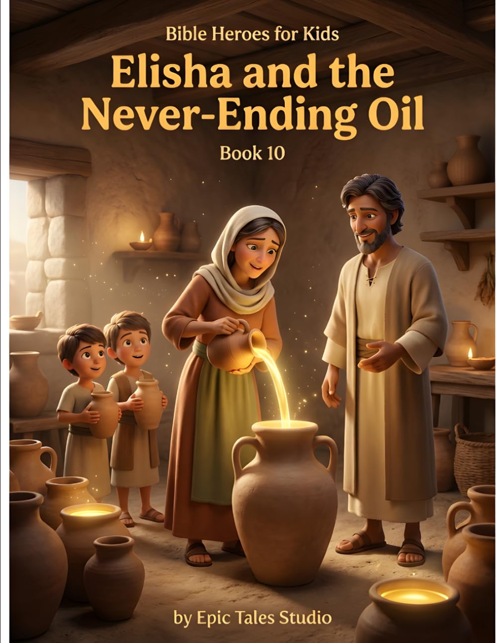Bible Heroes for Kids: Elisha and the Never-Ending Oil – Book 10: A Story of Faith, Trust, and God’s Amazing Provision