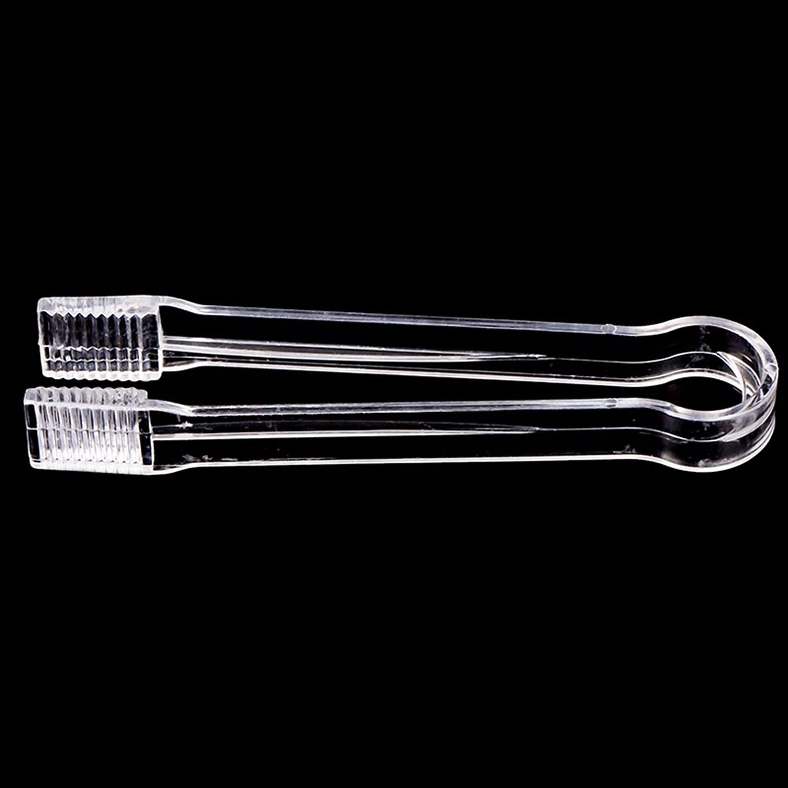 Pinzas de Cocina, 1 Pieza, Pinzas de Hielo Transparentes de plástico, 16cm, Comida, Ensalada, Buffet, Pan Dulce, Clip para Pastel, Boda, Bar, Recuerdo de Fiesta (1 ud.)