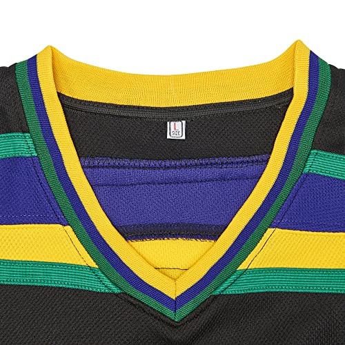 Camisas do filme Youth Ducks Jersey de hóquei no gelo, 99 Banks, preto, M