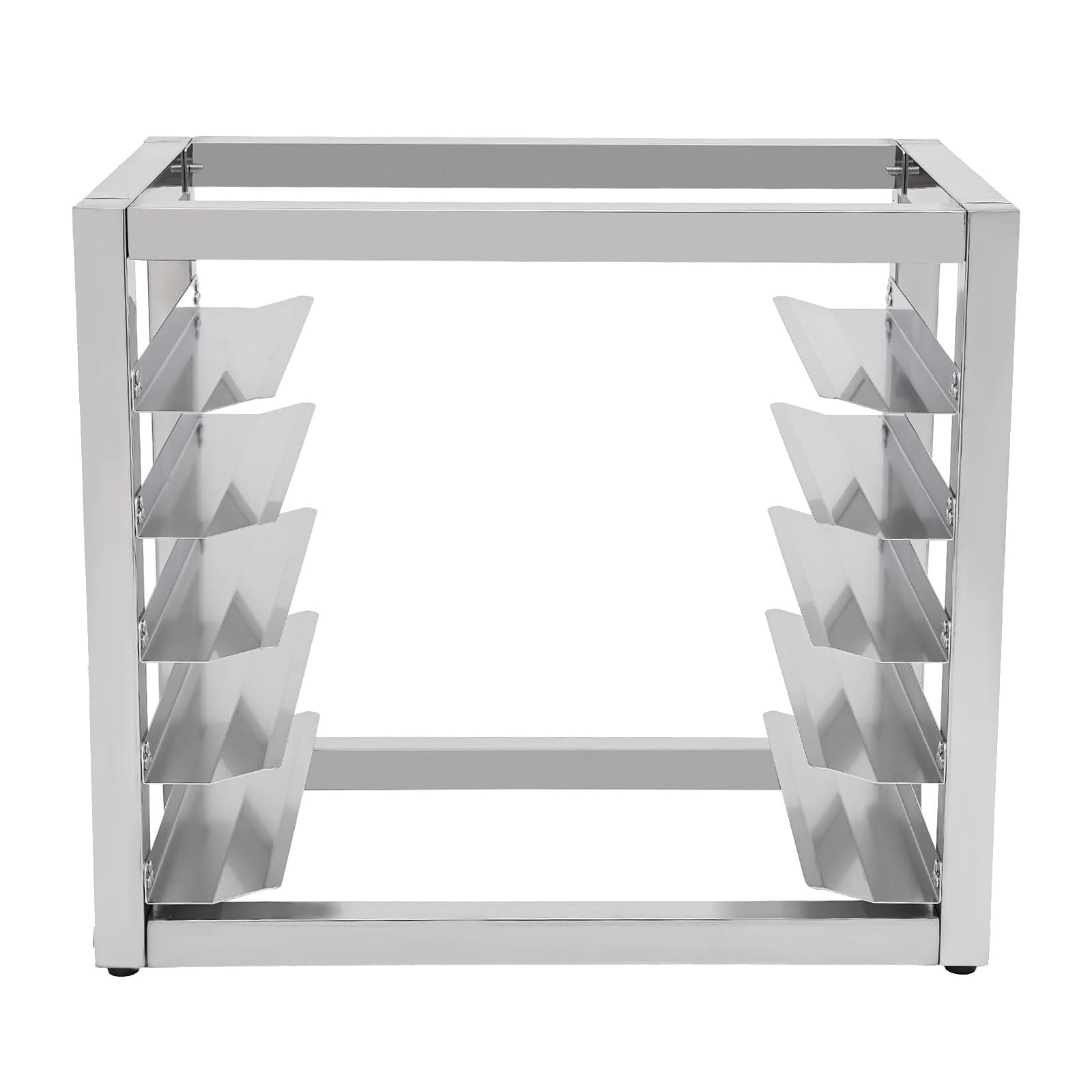 Estante de acero inoxidable de 5 niveles para refrigerador comercial, compartimento de pan, estante de refrigeración para cocina, restaurante, cafetería y tienda de postres