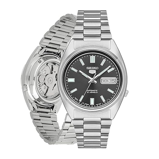 SEIKO Automatic Watch for Men 5-7S Collection - with Day/Date Calendar, Luminous Hands, Stainless Steel Case & Bracelet