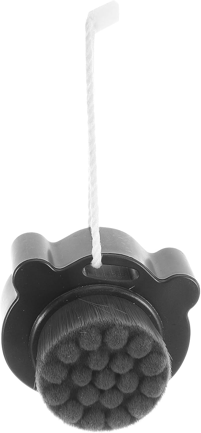CLISPEED Dual-Sided Soft Silicone Facial Exfoliator Brush with Protective Cover, Manual Face Scrubber for Deep Cleansing and Pore Cleaning, Black, Suitable for Daily Skincare Use
