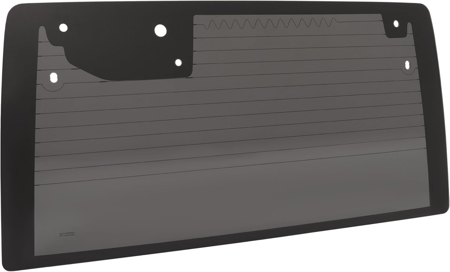 Rear Heated Window Glass Compatible with 2007-2010 Jeep Wrangler 2 & 4 door Utility & Unlimited Factory Roof Tempered Glass Dark Back Window