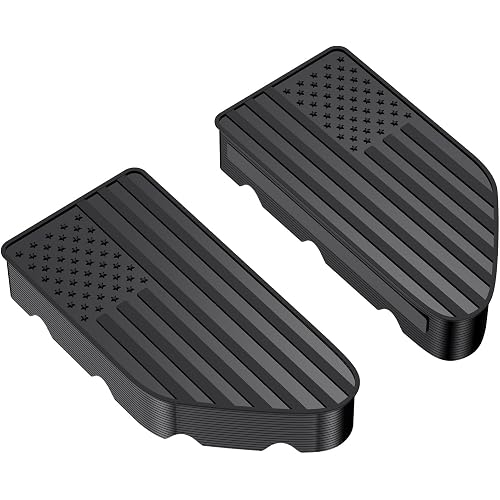 Bed Rail Stake Pocket for GMC Chevy Silverado/GMC Sierra 2500/3500HD(2020-2026), Chevy Silverado/GMC Sierra 1500(2019-2026), Truck Rear Caps Bed Rail Holes Covers (Black Flag, 2 PCS)