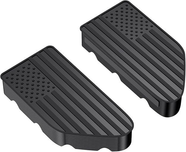 Bed Rail Stake Pocket for GMC Chevy Silverado/GMC Sierra 2500/3500HD(2020-2026), Chevy Silverado/GMC Sierra 1500(2019-2026), Truck Rear Caps Bed Rail Holes Covers (Black Flag, 2 PCS)