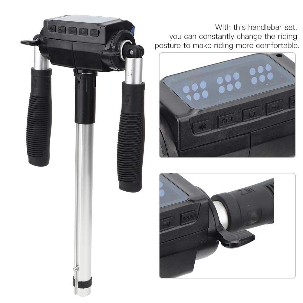 Manubrio scooter elettrico, set completo di manubrio universale in lega di alluminio MAGT compatibile con scooter elettrico KUGOO da 8 pollici senza schermo