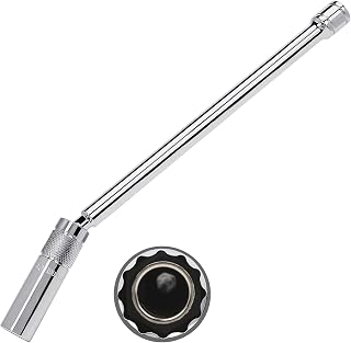 VASTOOLS 5/8" Magnetic Swivel Spark Plug Socket, 3/8" Drive x 11" Extension, 12 Point, CR-V Steel, 360 Degree Swivel