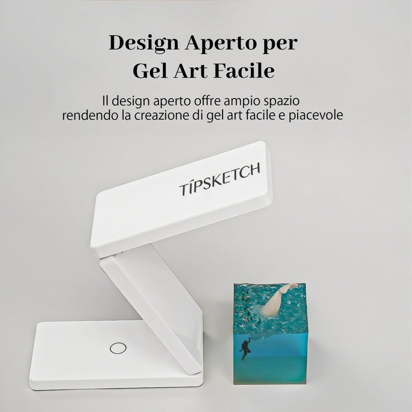 Lampada UV LED Unghie - 18W Alta Potenza, Asciugatura Rapida, Dual Timing, Connessione Type-C, Ideale per Manicure Professionale e Casalinga (bianco)