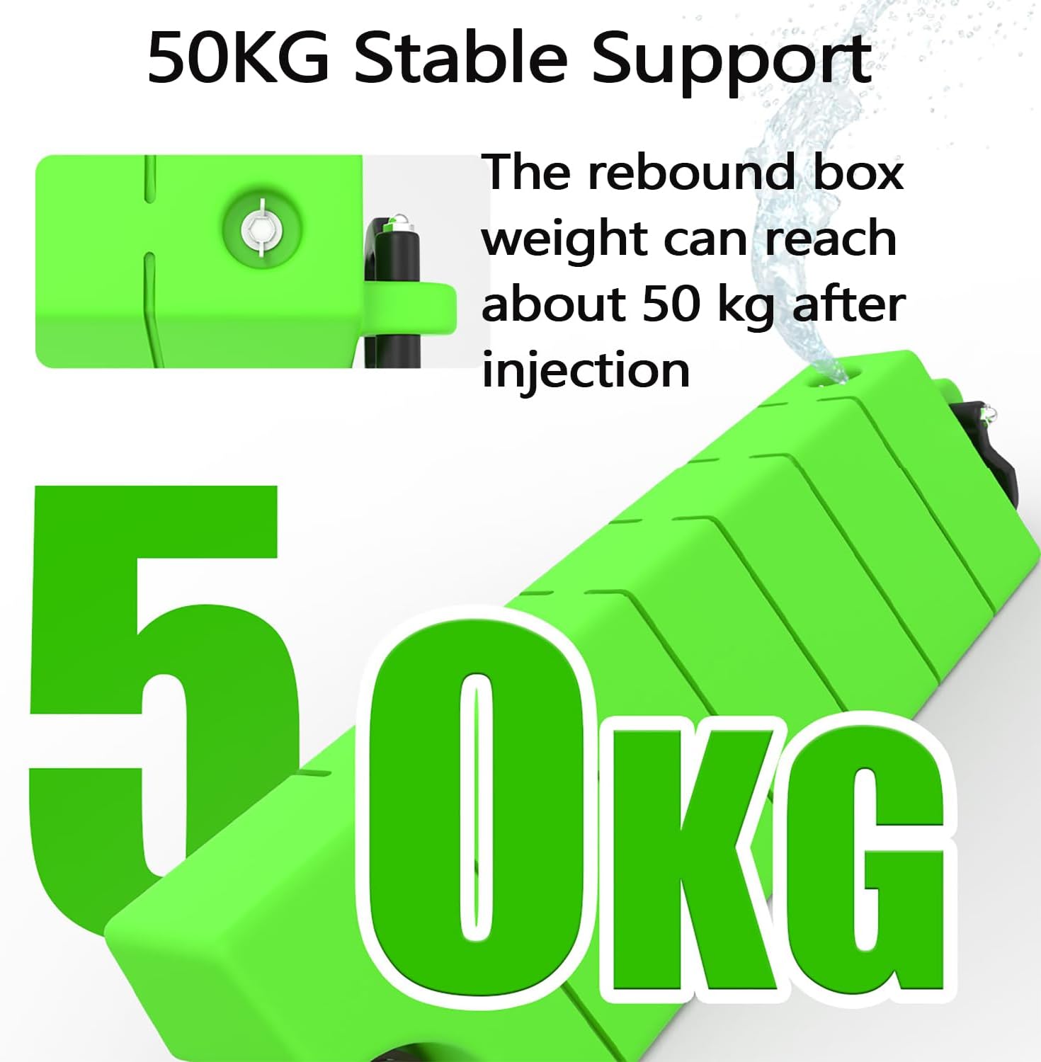 COYEUX Soccer Wall Kick Rebounder Board, Volley and Ground Pass Two Angles, Can Be Filled with Water, with Wheels, Improve Passing Skills, 108 * 25cm*30cm