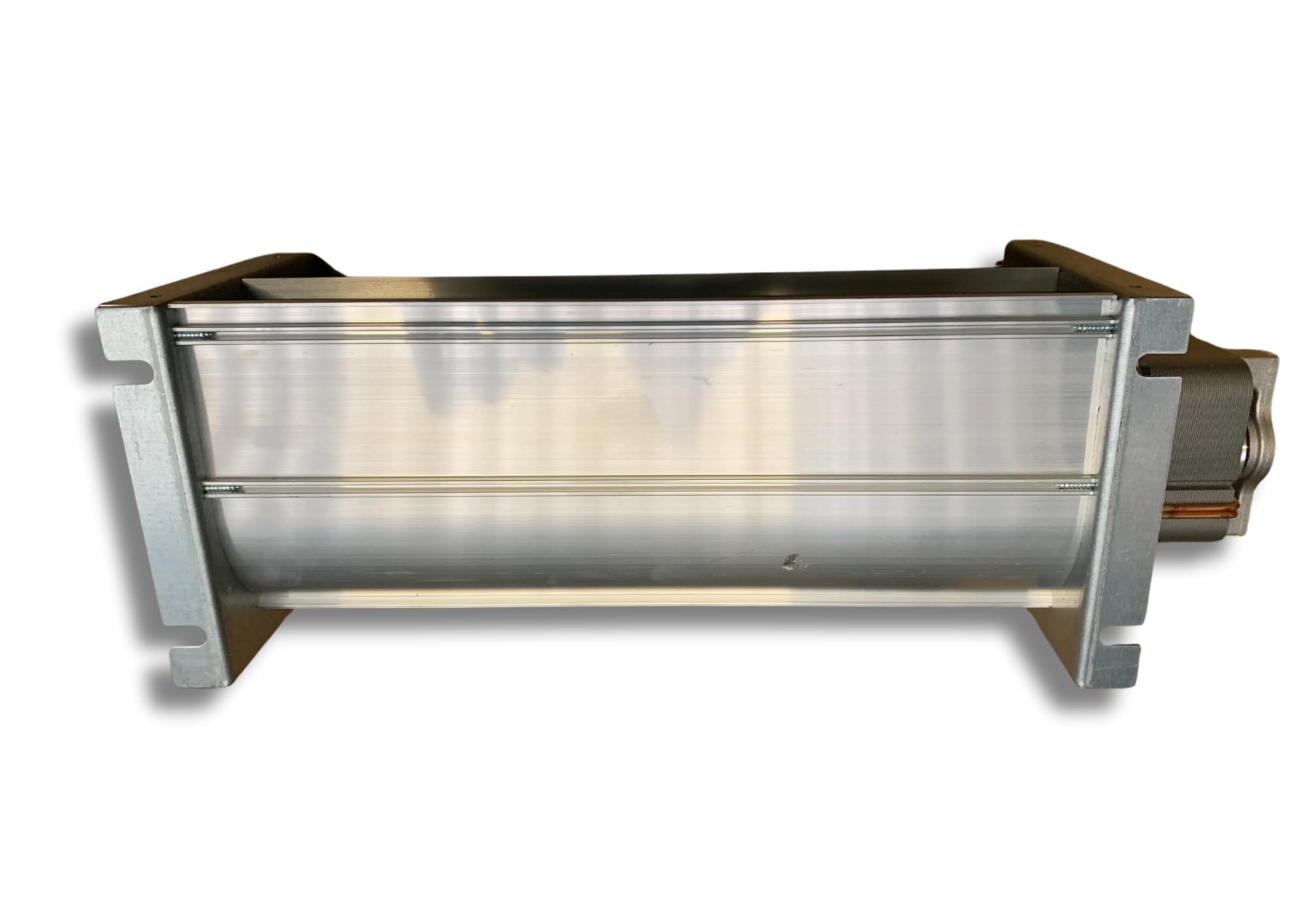 Ventilador tangencial longitud total: 387 mm, tamaño de la boquilla: 280 x 44 mm para estufas de pellets