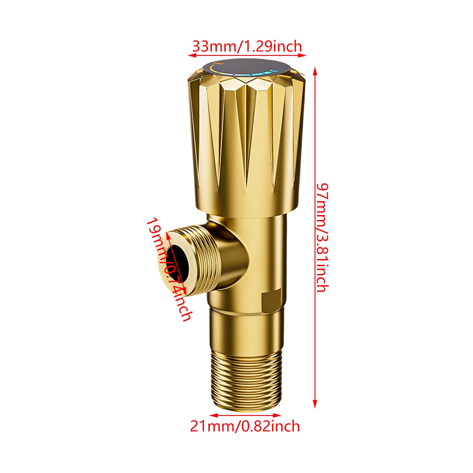 Ottone 1/2 "Water Stop Valvole Universali Flussi d'acqua Valvole di controllo Acqua calda/fredda Angoli di rotazione valvole di arresto Enduring