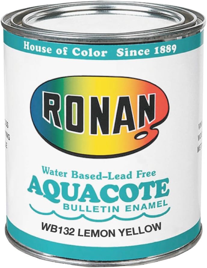 Ronan Specialty Paints, Aquacote, 1/2 Pint Can, Lemon Yellow (WB132)