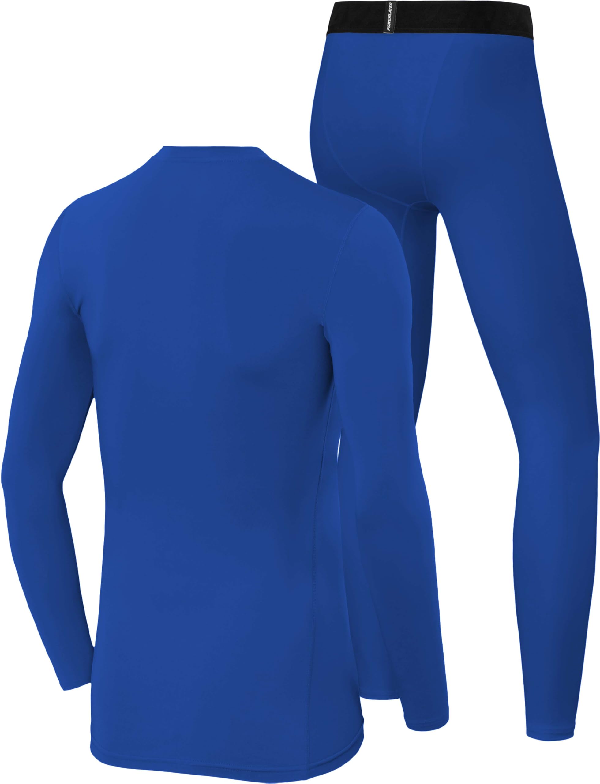 TCA PowerLayer Performance Conjunto Térmico de Camiseta Manga Larga y Mallas de Compresión para Niños y Hombre
