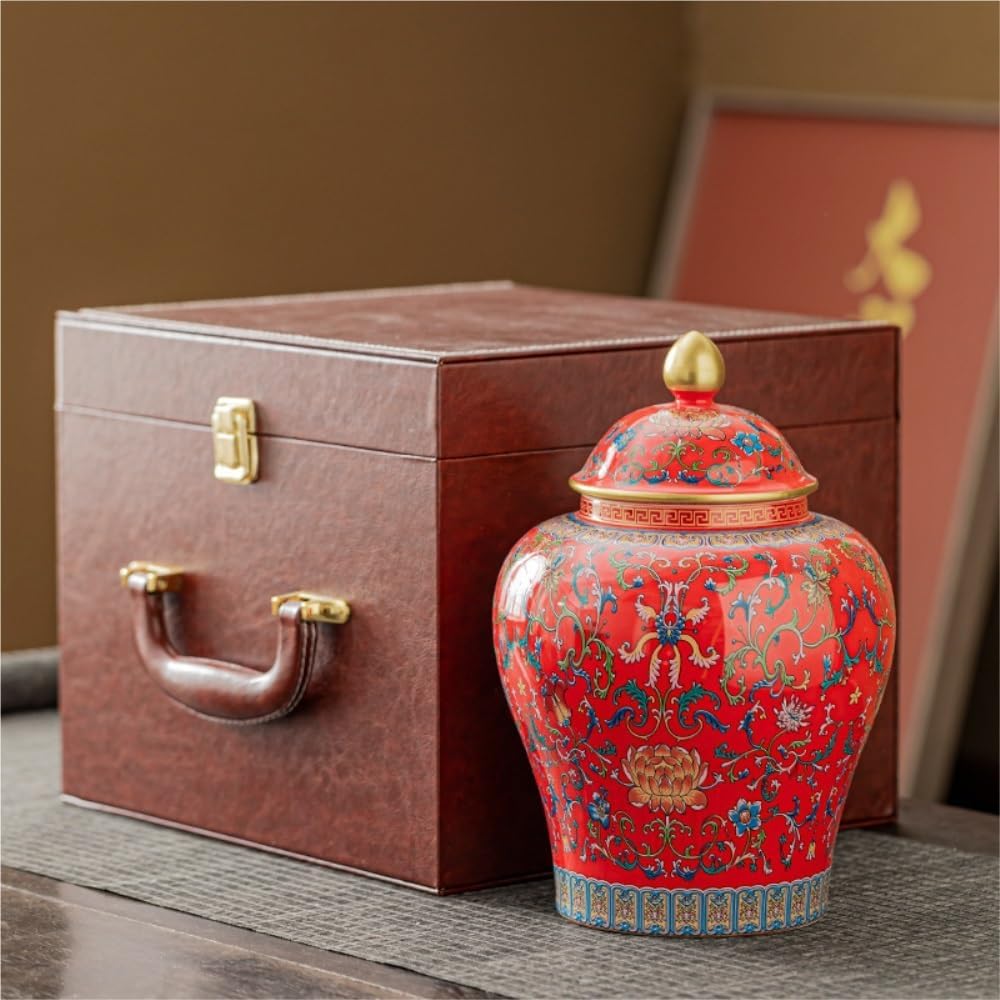 SONGCHAO Sugar Jar Tea Storage Container Jar Ceramic Sealed Kitchen Food with Spoon Teaware Single Gift Box Set Tea Canister