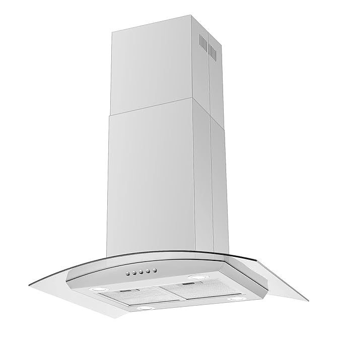 JOEAONZ 30 Inch Island/Wall Range Hood 700 CFM