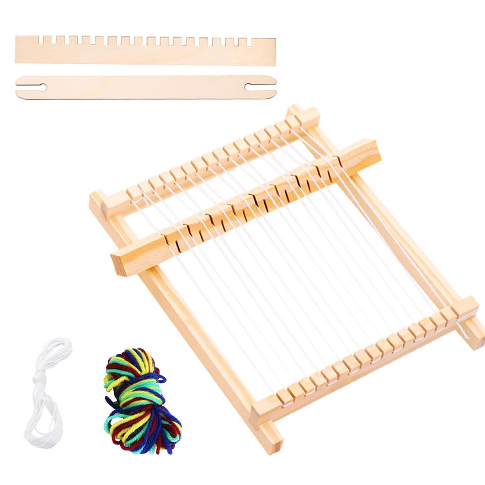 Tsophreniq Wood Weaving Machine Practical Craft Tool for Textile Art Projects Portable Storage Designs Portable Weaving Loomed