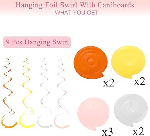 Miniatura 5 de 51 decoraciones de remolinos colgantes para fiestas hippie, dos decoraciones de cumpleaños retro, hippie, bohemio, fiesta de los años 60, decoración