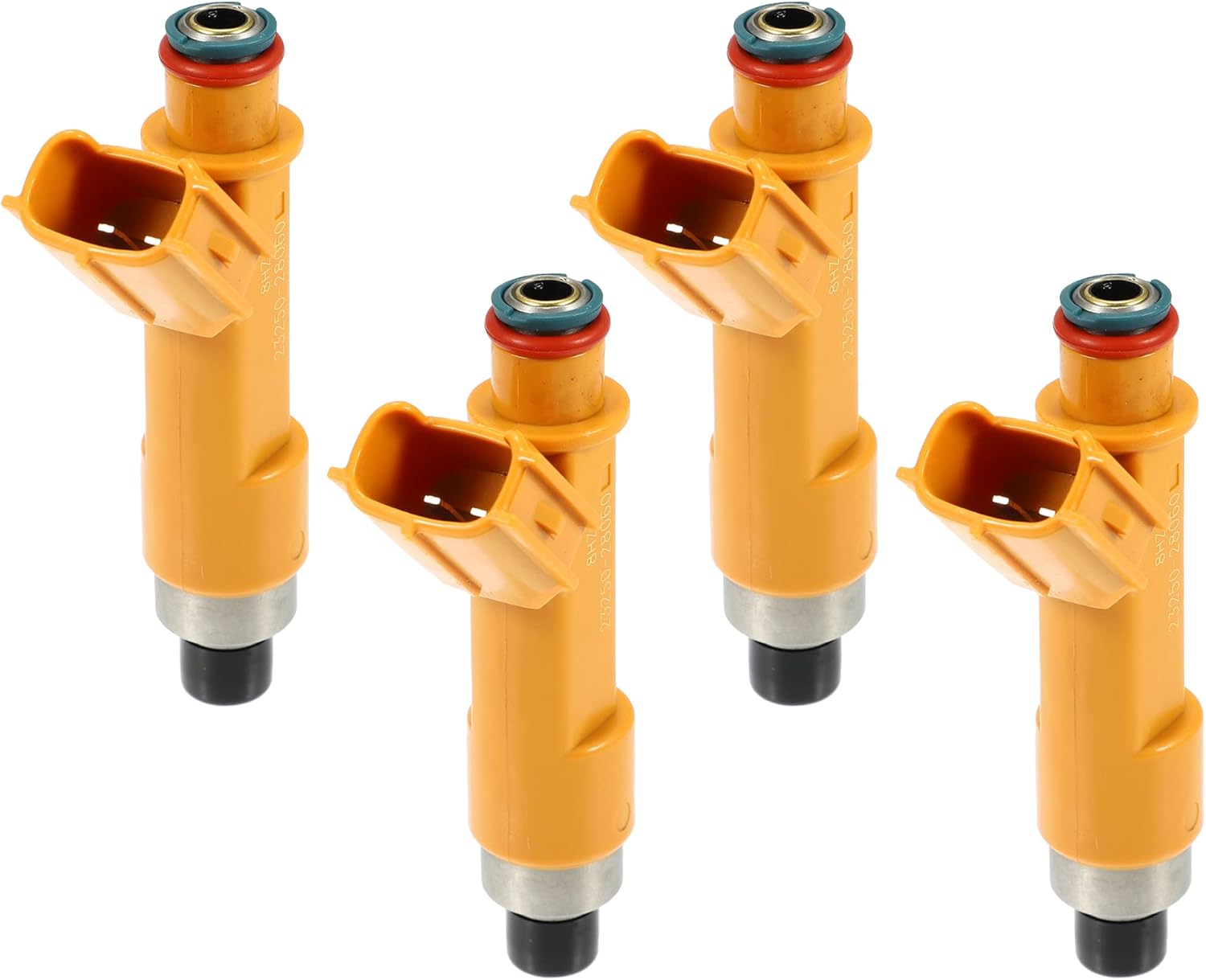 ACROPIX Car Fuel Injector Nozzle Replace for Toyota Camry 2.4L 2003-2010 23250-28060 - Pack of 4 Orange