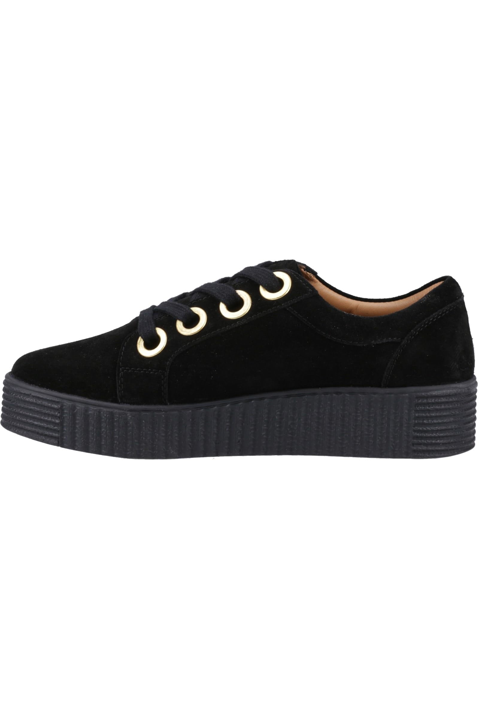 Hush Puppies Female Tamsin Suede Trainer, Black,5