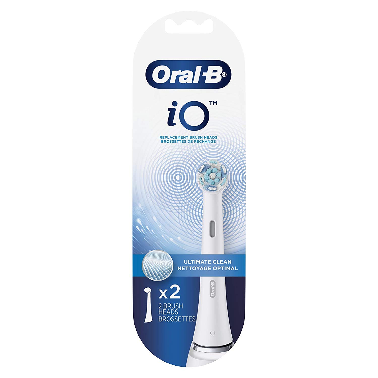 Oral-B iO Ultimate Clean Replacement Brush Heads, White, 2 Count : Everything Else