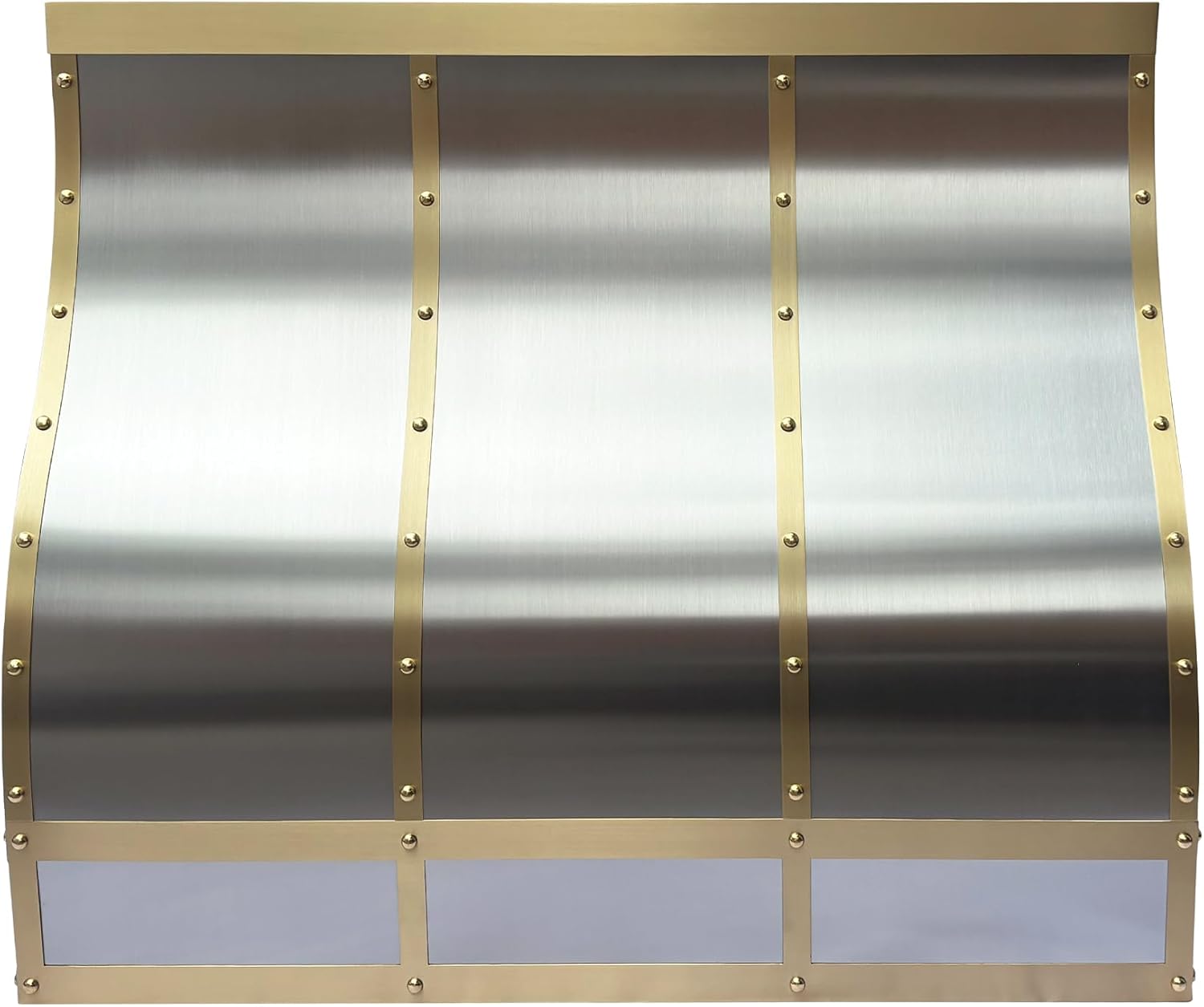 Stainless Steel Range Hood Wall Mount 42'' W,36'' H, CT Copper Tailor Custom Handmade Metal Kitchen Vent Hood, With 4-Speed Exhaust Fan & LED Light,SH5-5BTR