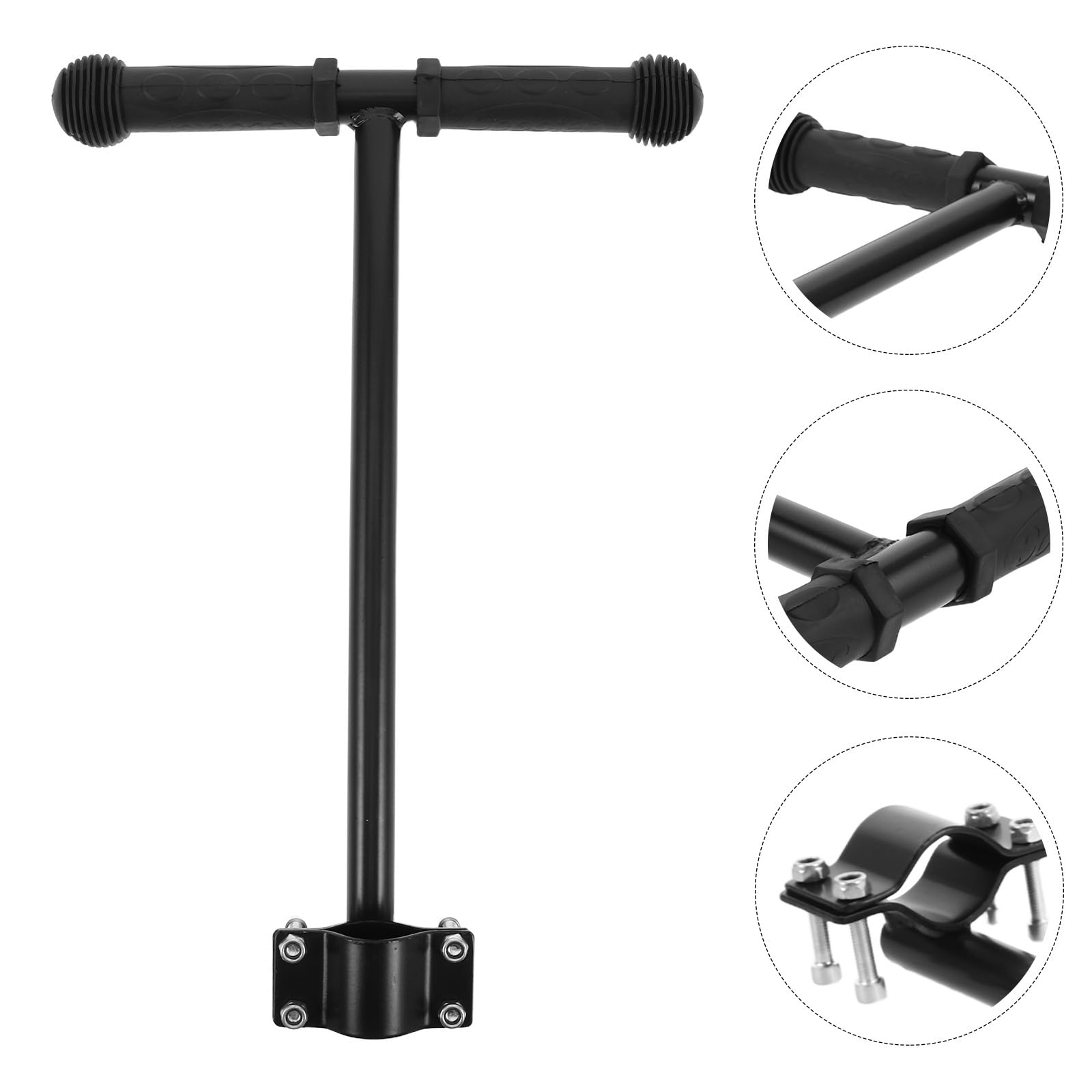 NOLITOY Rallonge de Guidon pour Poussette en Acier Inoxydable Léger, Poignée D’extension Ergonomique Compatible Plusieurs Modèles, Fixation sans Outil, Accessoire Poussette pour Sorties