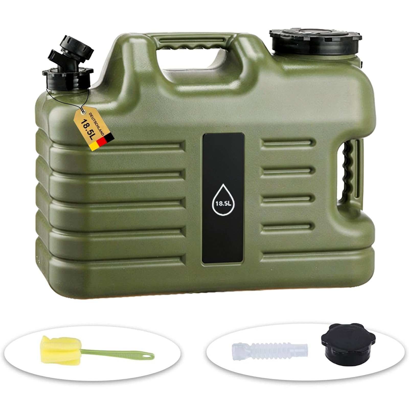 Umikk Bidón de agua con grifo de 10 – 18 L, para camping, sin BPA, bidón de agua potable, bidón portátil multiusos, depósito de agua, depósito de agua para camping con asas