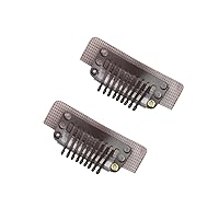 Vista 3 de Full Shine - Extensiones de cabello con pinzas adhesivas y extraíbles, con 2 hilos de nailon elásticos e invisibles, color castaño oscuro, 7.87