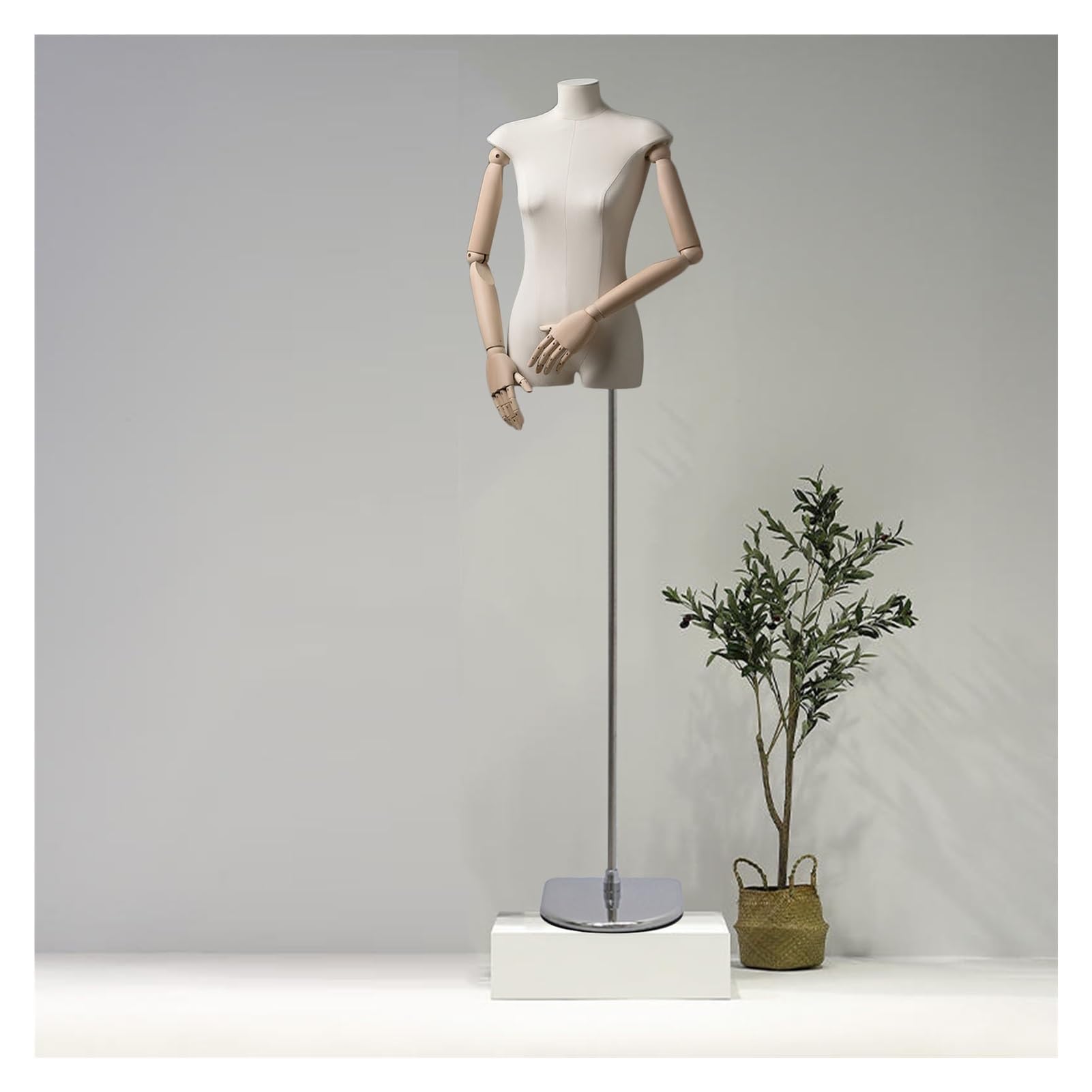 ITOSUI Adjustable Female Mannequin Torso with Metal Base Stand - Perfect for Sewing, Fitting & Tailoring - Versatile Clothing Display for Fashion Design & Dressmaking