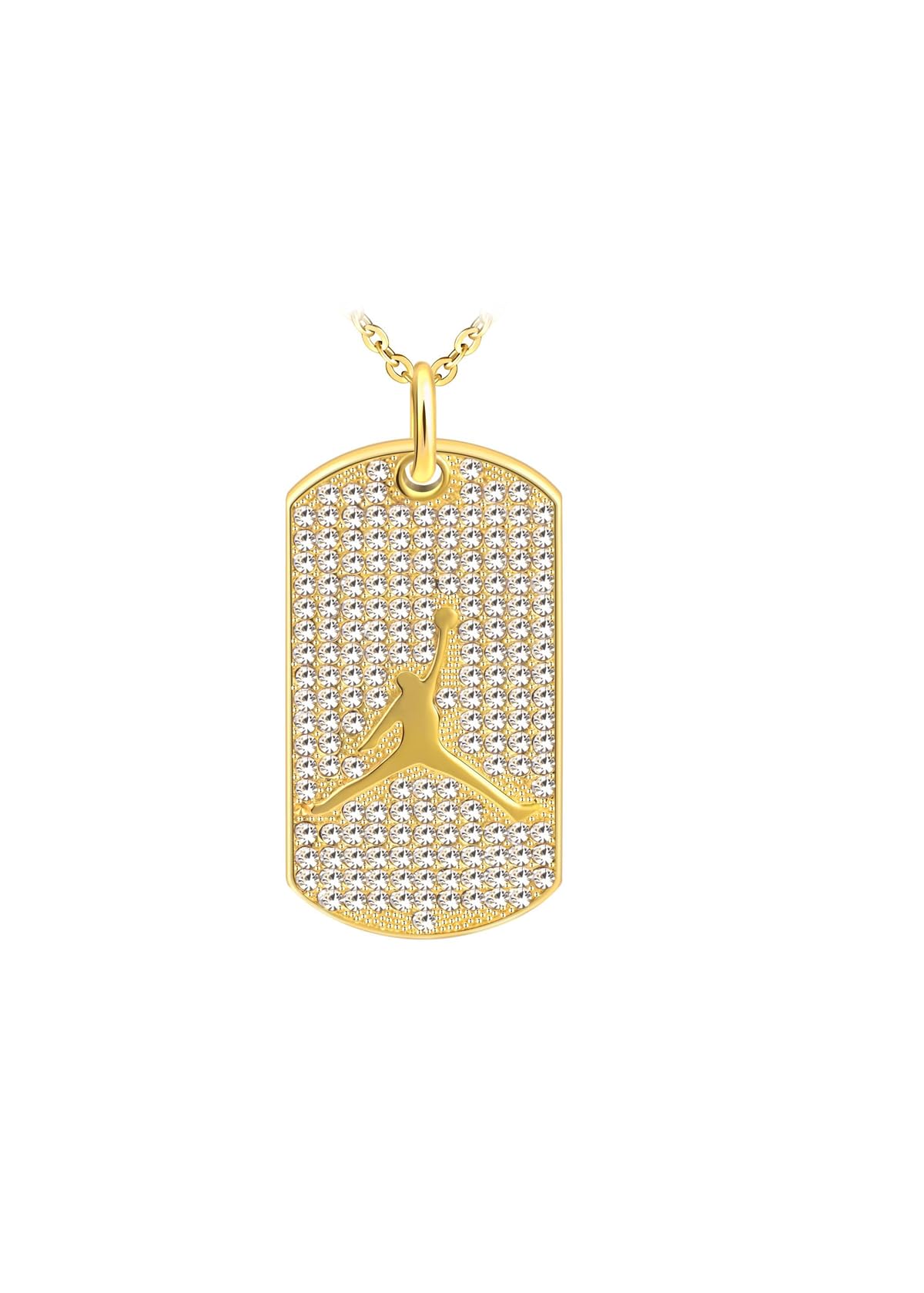 GAUEIOURBasketball Sports Necklace, Fashionable And Luxurious Men's Alloy Basketball Player Pendant Necklace, Simple And Personalized Men's Necklace