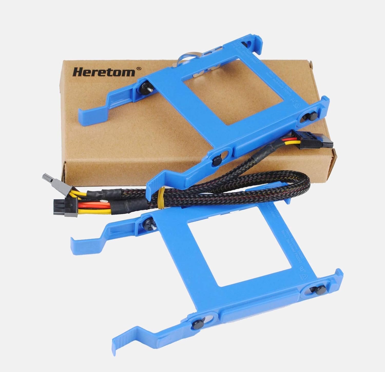 Lot de 2 2,5" Supports de Disque Dur Plateau Caddie SSD X9FV3 Tray Caddy pour Dell Optiplex 3040 3046 5040 7040 MT Vostro Inspiron 3650 3655 avec 1 Câble GP2JM