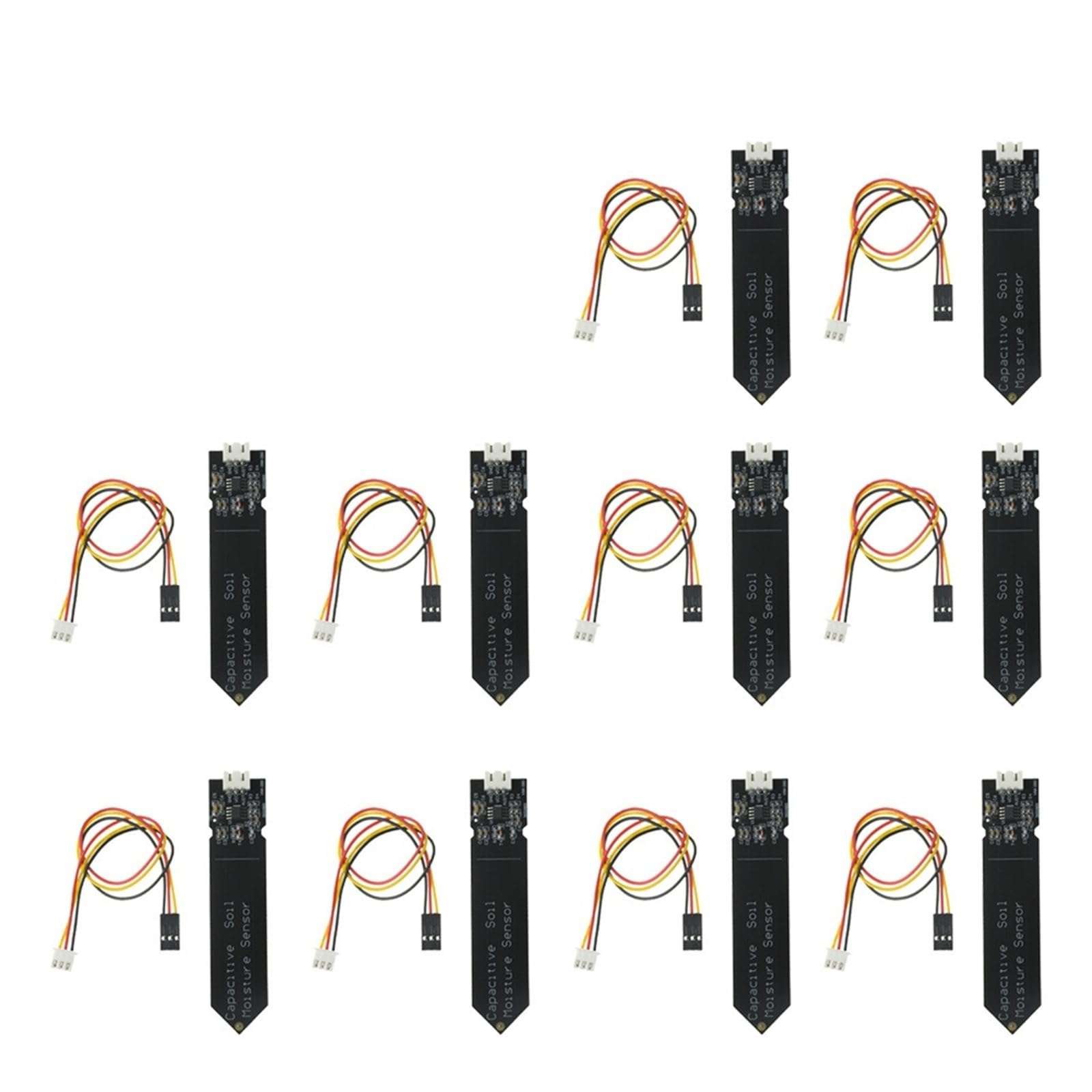 1-10 módulos capacitivos de sensor de humedad del suelo, amplio voltaje