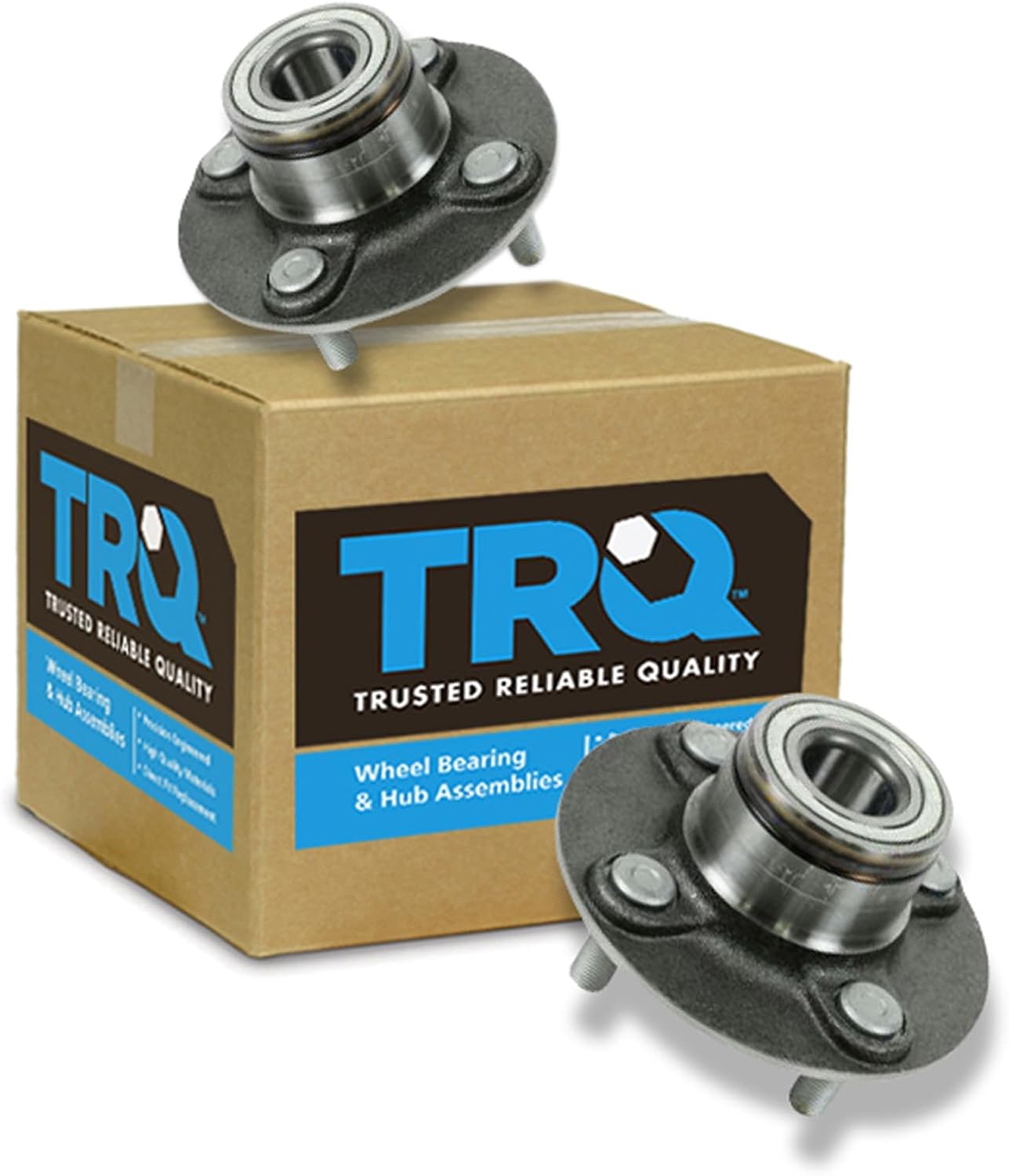 TRQ 2 Piece Rear Wheel Bearing & Hub Assembly Set Compatible with 1995-1998 Nissan 200SX 1991-1993 NX 1990-1999 Sentra