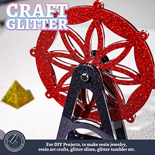 image for Holographic Ultra Fine Glitter, 180G/6.35OZ Resin Glitter Powder Sequi