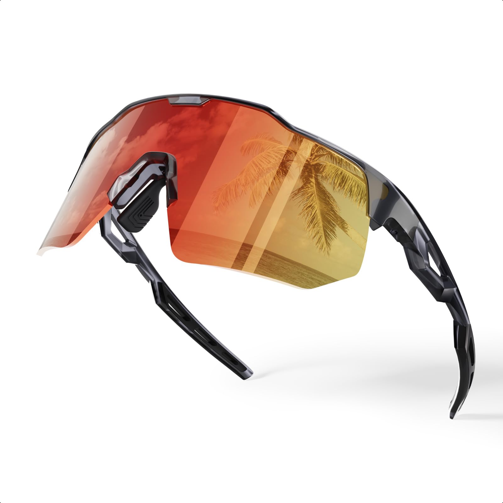 HAAYOT Gafas de sol deportivas polarizadas para hombres y mujeres, protección UV, béisbol, ciclismo, correr, conducir, pescar