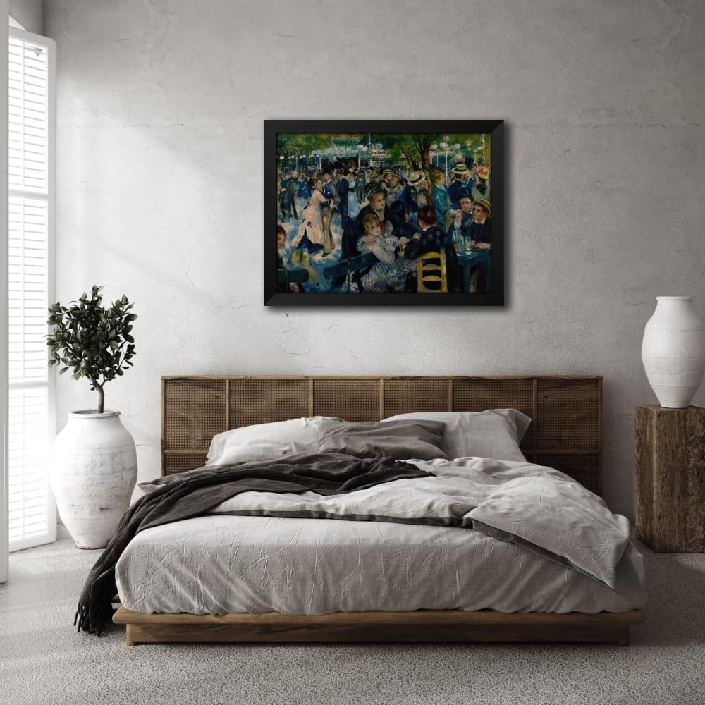 ArtDirect Dance at Le Moulin de la Galette (1876) Custom Framed Art Print Giclee Print or Canvas Options with Various Sizes and Customization by Pierre-Auguste Renoir