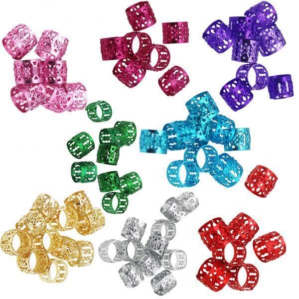 SNAPPSY 4x80set Filigree Tube Spacer Beads Dreadlocks Braiding Bead DIY Hair Accessory-picture-23