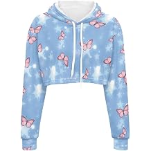 YEXIATODO Crop Top Sweatshirt for Women Pullover Plus Size Hoodies Fall Sweaters for Teen Girls S-5XL