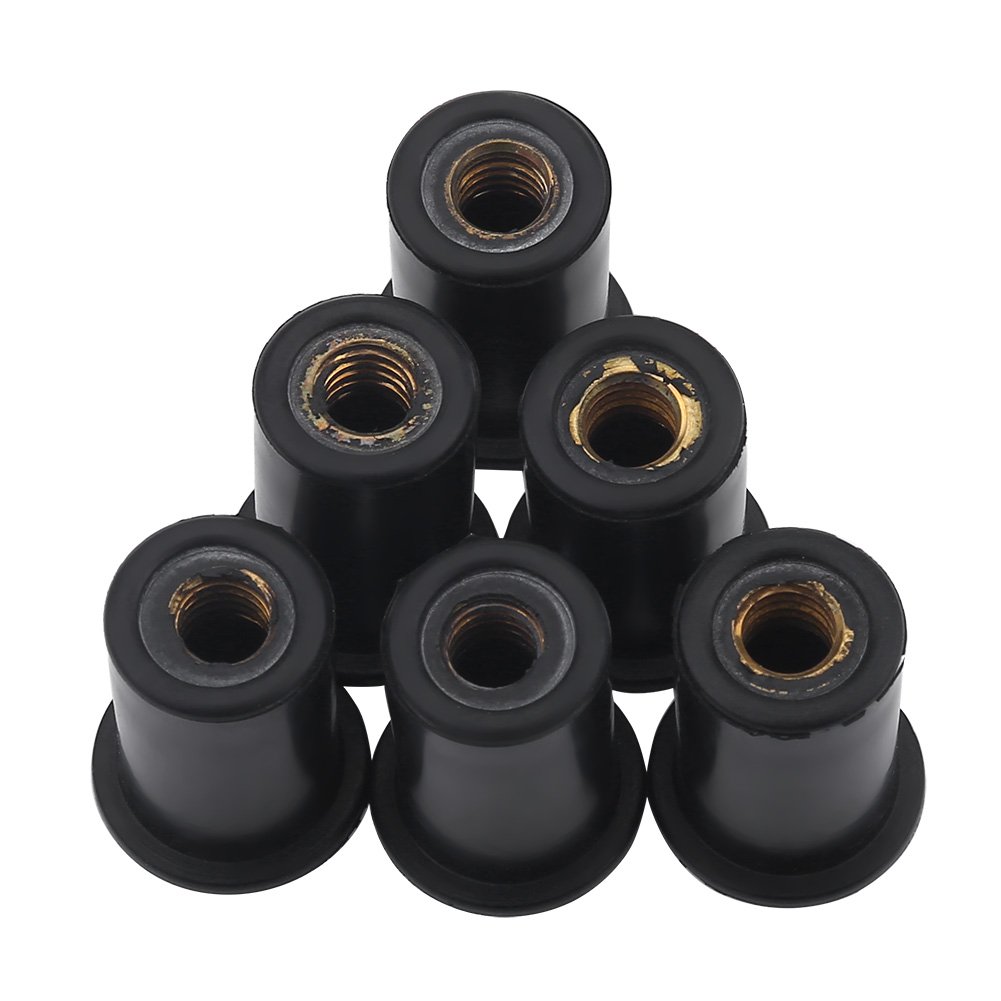 Tangxi 6pcs M6 Brass Flange Well Nuts for Motorbikes/Kayaks/Canoes