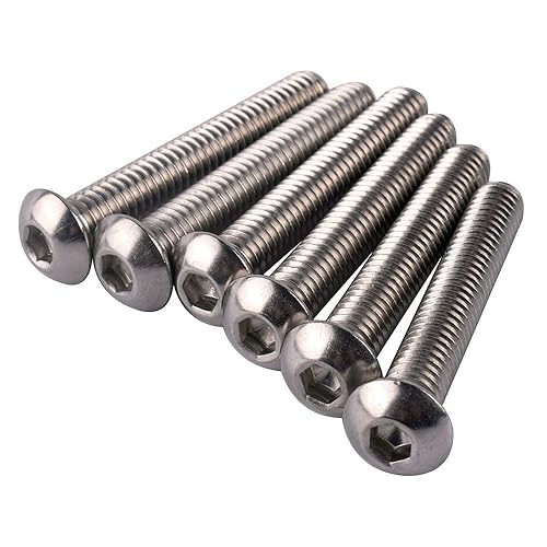 Miniatura 10 de KOSJETHAS 20 tornillos Allen hexagonales Allen, de 14-20 x 1-14 pulgadas, rosca gruesa UNC, 20 tornillos hexagonales de acero inoxidable 304 18-8,