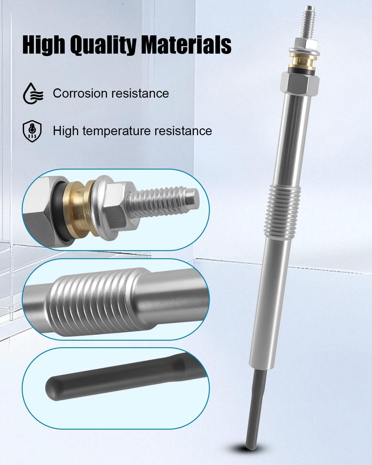 2PCS Diesel Glow Plug Fit for Chevy GMC L5P Duramax 6.6L 2017-2023, Fit for Chevy GMC 4500/5500 L5D Duramax 6.6L 2019-2022, Replace 68G 12690238 12725202 12679959 GP124 21135 12666880